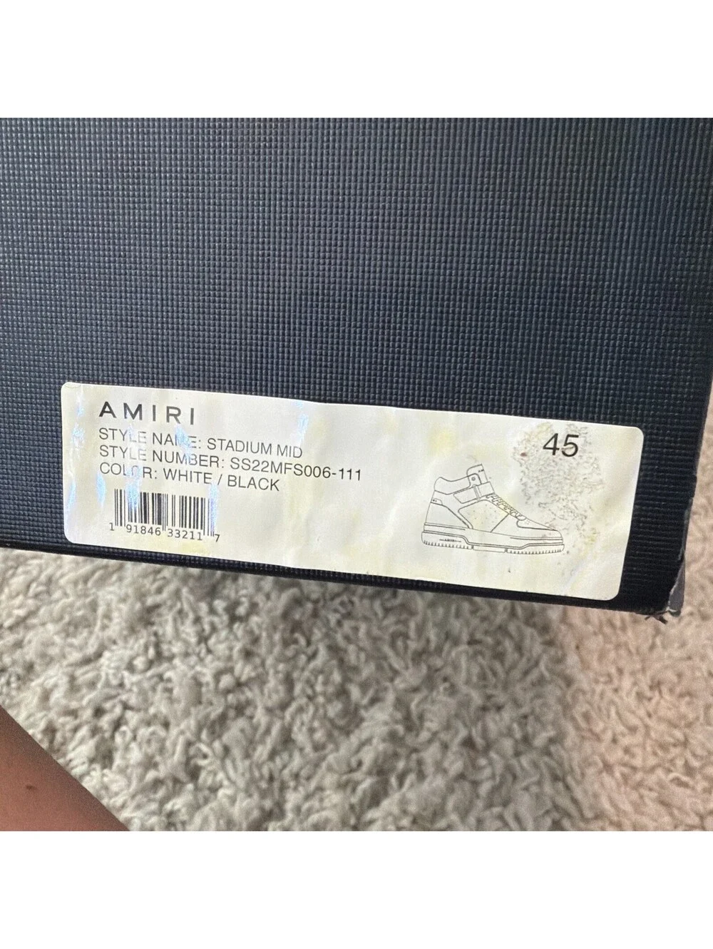 NIB Amiri Stadium Mid Men’s Size 11-11.5 (EU 45) Free Shipping